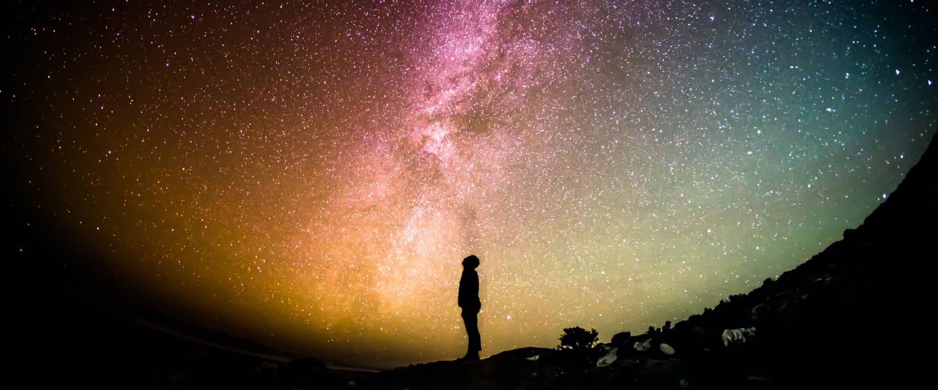  A man looking out to space