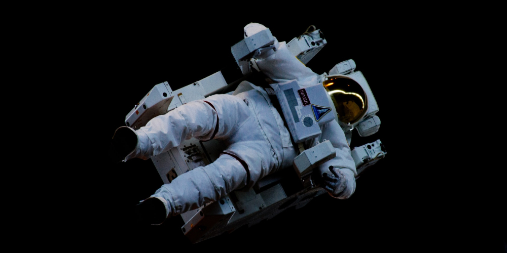 Floating Astronaut in space