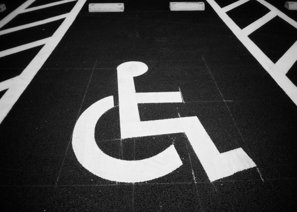 Wheelchair sign on the floor